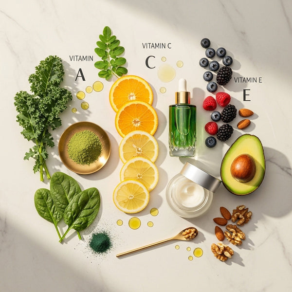The Power of Vitamins A, C & E in Superfood-Powered Skincare